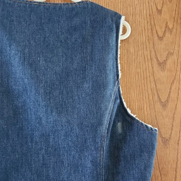 Mens Vintage Nelson '70's  Denim/Sherpa Vest - Size Large - Picture 3 of 11